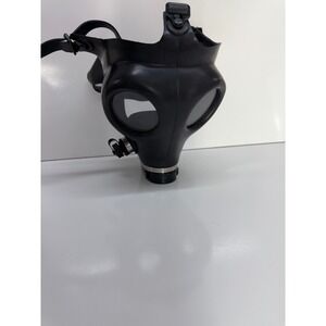 Vintage Israeli M15 Military Gas Mask Black Rubber Adjustable Straps No Filter